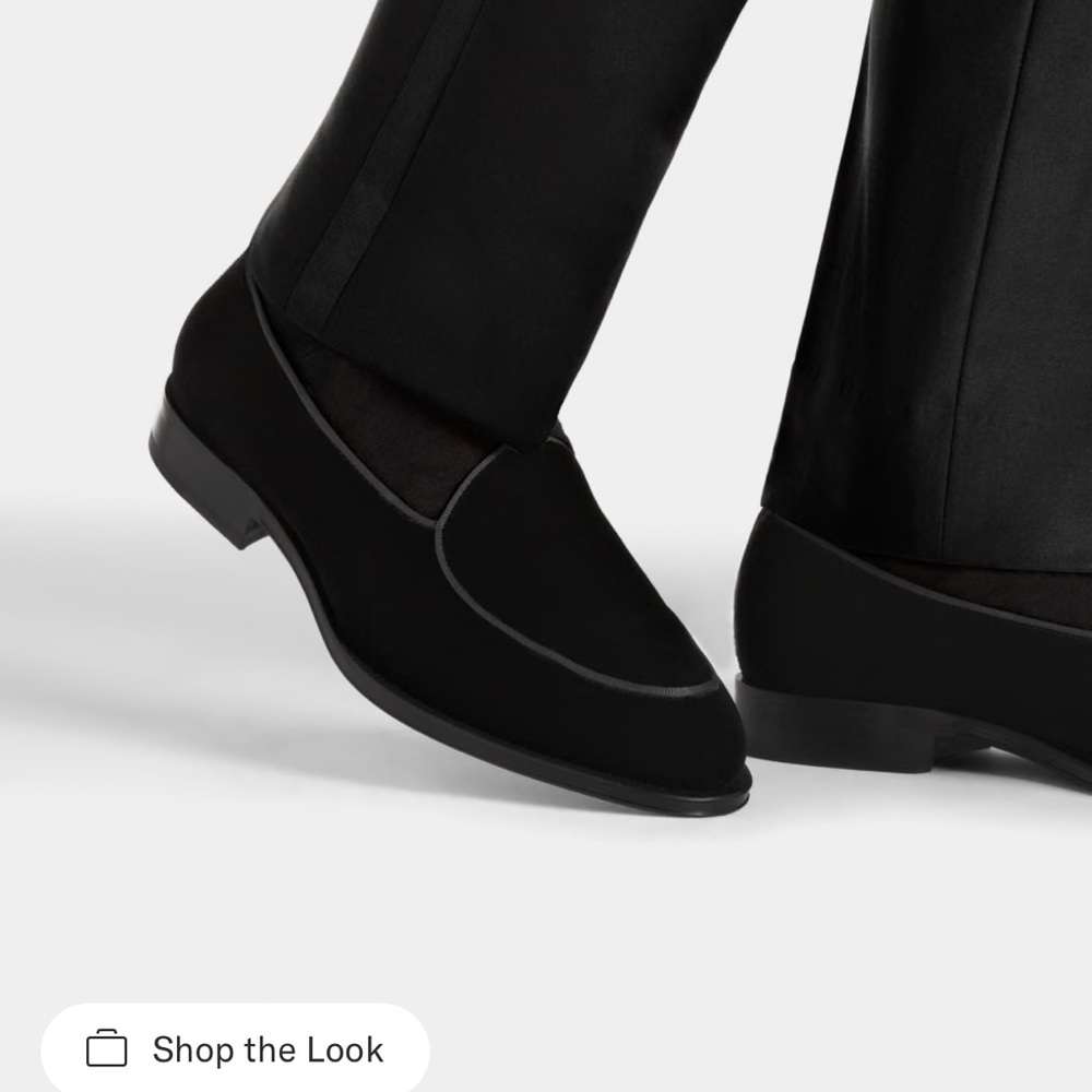 Men's Black Slip-On Dress Loafers